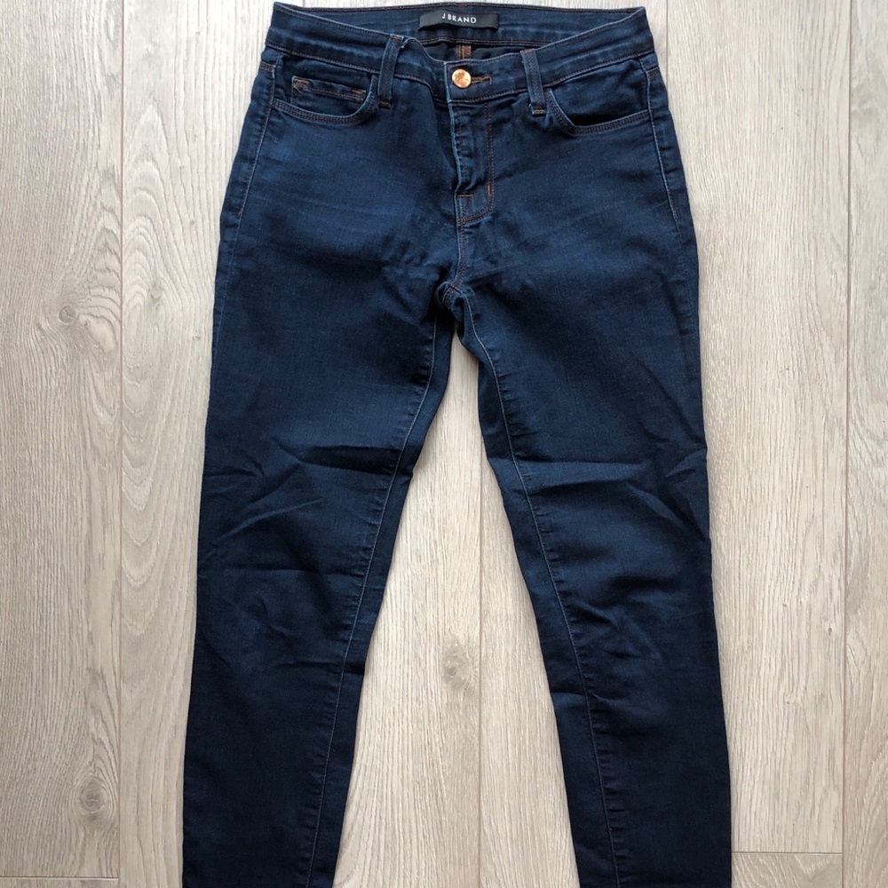 J Brand Skinny Denim Ink Blue Mid Rise Jeans